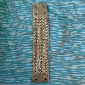 Rhinestone and Bead Wrap Bracelet